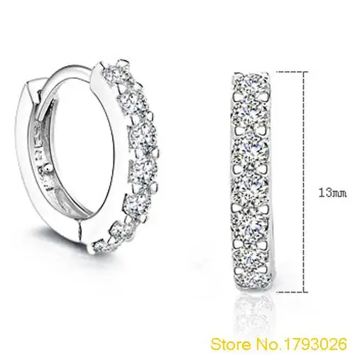 Simple designed but nooby Fashion Jewelry White Crystal Earrings 4TIQ | Украшения и аксессуары