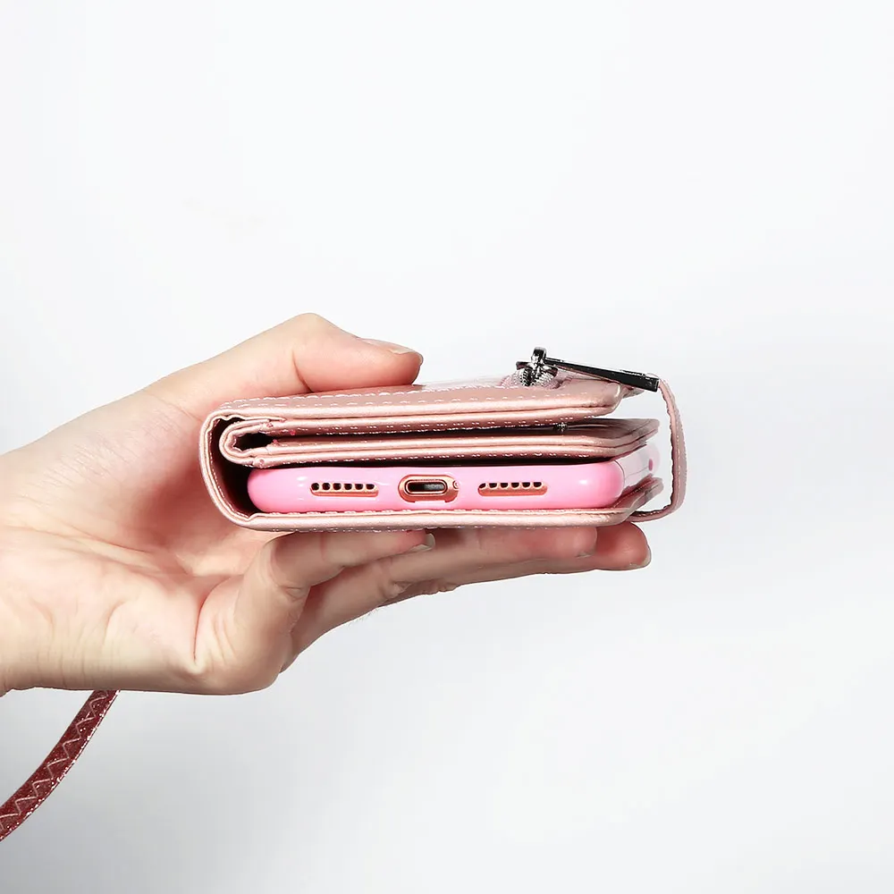 Кожаный чехол на молнии KISSCASE для Samsung Galaxy S8 Plus S10 S9 S7 Edge чехлы Note 9 8 A6 | Мобильные