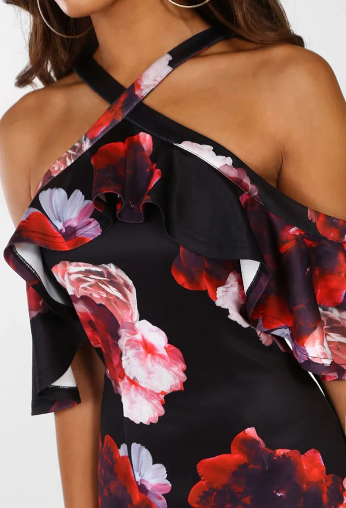 Женское платье с принтом открытыми плечами вечернее сарафан повседневное