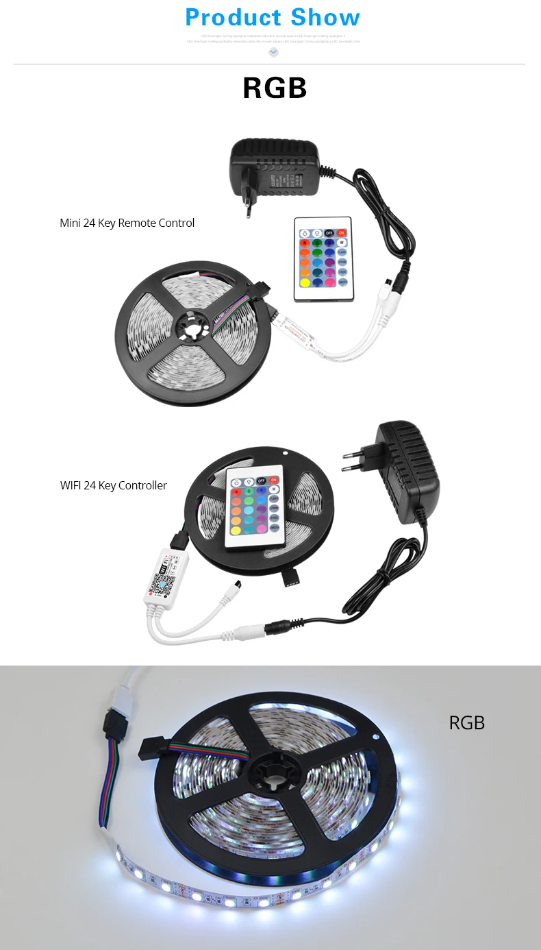 5 м/компл. RGB Светодиодные ленты светильник с Беспроводной WIFI контроллер led лента SMD 5050 RGBW/RGBWW Светодиодные ленты лента с ЕС/адаптер для розеток американского стандарта