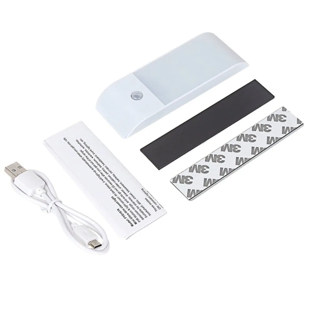 USB 12 LED мини ночник датчик движения человека индукционный шкаф лампа Аварийное