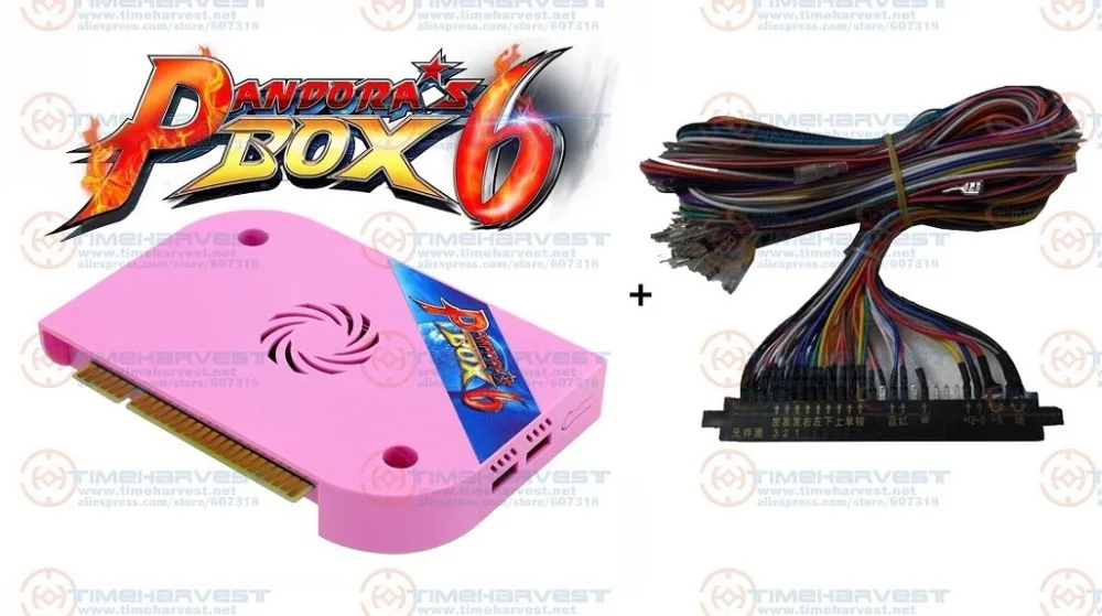 

2018 новая оригинальная коробка Pandora 6 JAMMA Ver. JAMMA жгут 1300 в 1, доска для игр, CGA VGA HDM 720P для аркадных игр, китайский шкаф