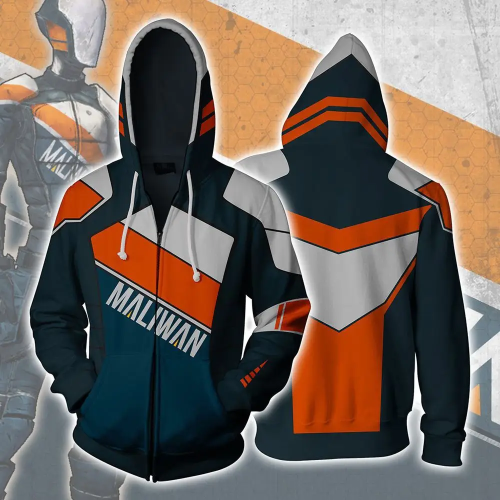 Borderlands 2 assassin Zer0 косплэй костюм 3D печати толстовки на молнии с капюшоном