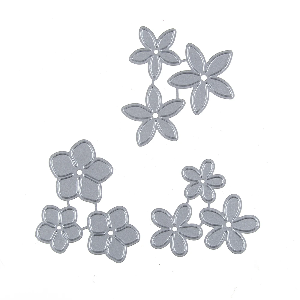 Новый 3 вида стилей цветка 5 лепестков шаблон металла резки Трафарет DIY тиснение