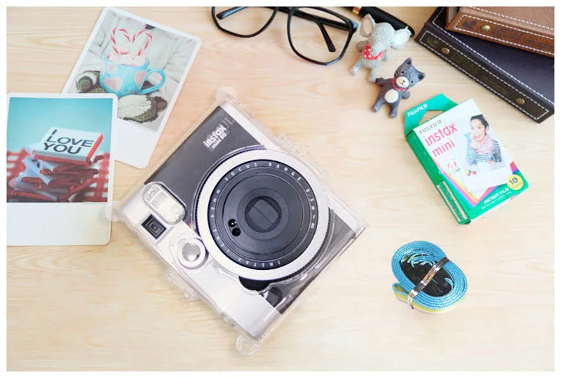 Из искусственной кожи/кристально чистая камера мягкая сумка на плечо для Fuji Polaroid Instax Mini 90 Защитный чехол оболочка чехол с ремешком