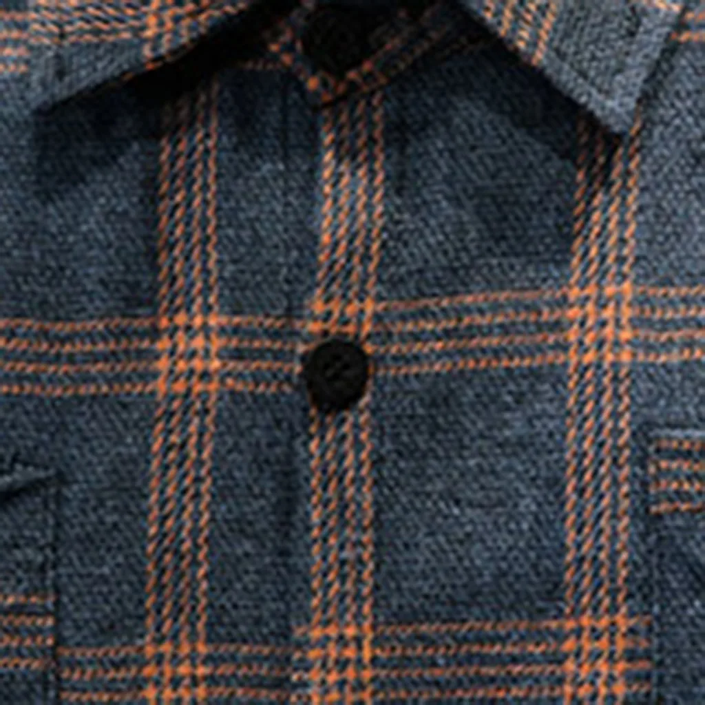 Camisa рубашка осенне-зимний синий плед Клетчатый рубашка мужские рубашки с длинными рукавами Chemise Homme хлопковые мужские рубашки в клетку