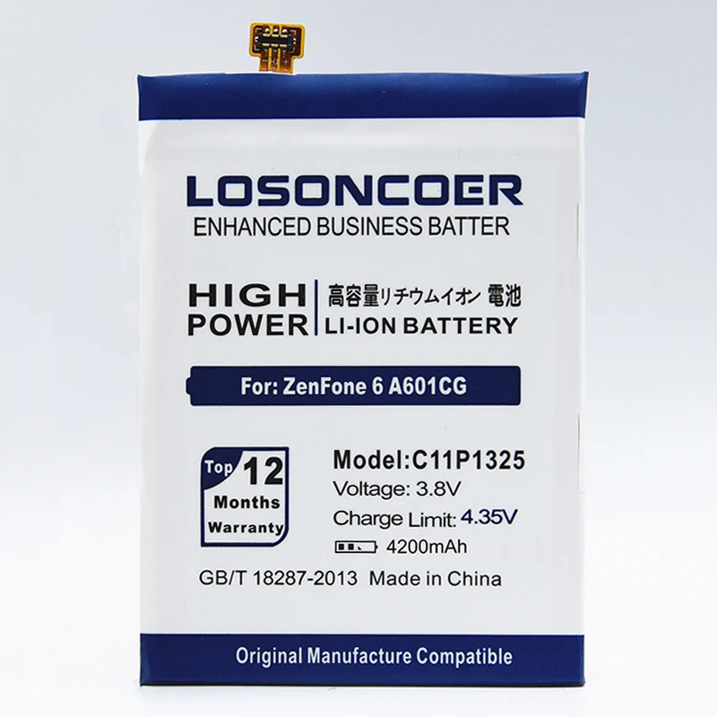 LOSONCOER 4200 мАч C11P1325 аккумулятор A600CG T00G A601CG литий-полимерный для ASUS ZenFone 6+ быстрое прибытие