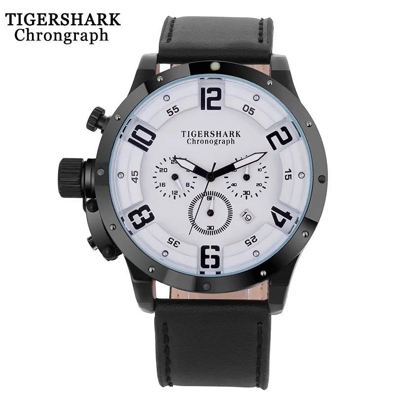 Часы наручные TIGERSHARK Мужские кварцевые спортивные брендовые водонепроницаемые с