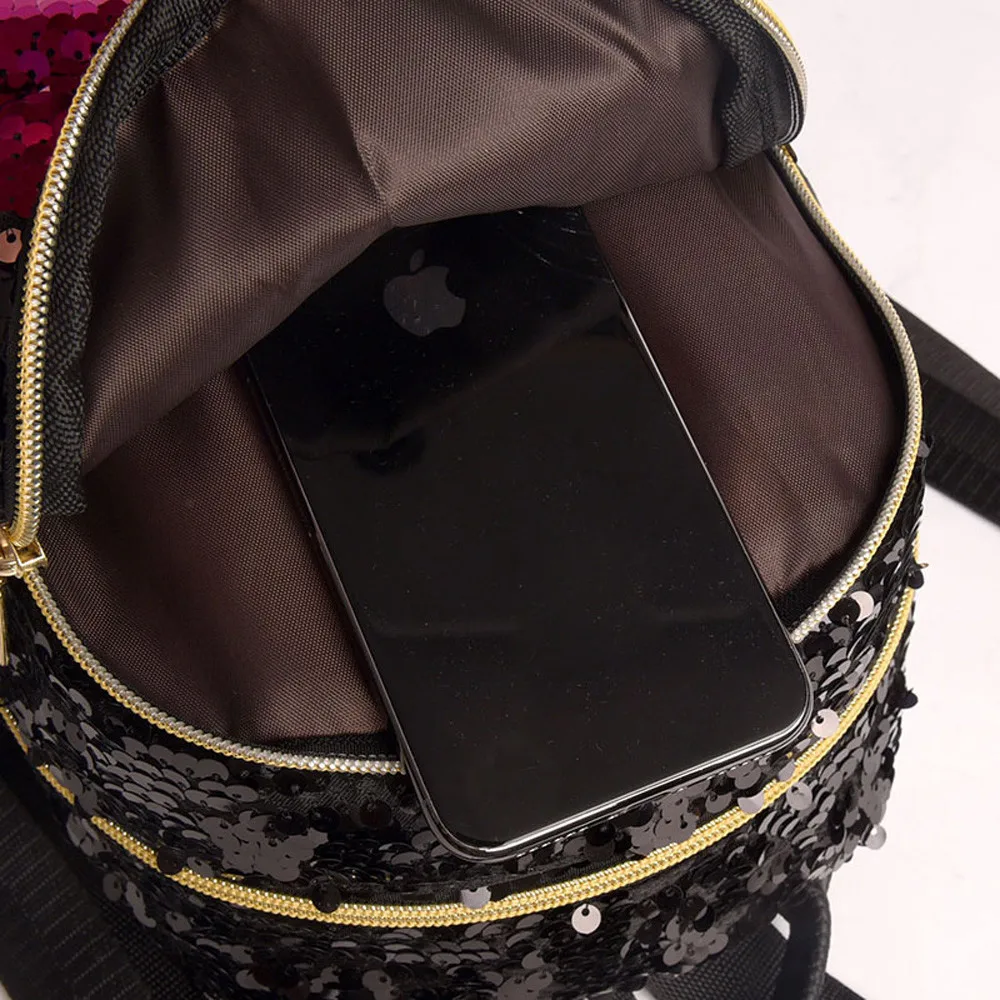 Женский рюкзак Aelicy модный школьный с блестками и галстуком-бабочкой для девочек