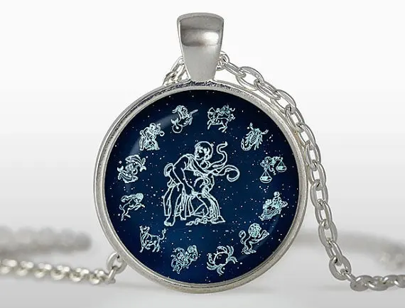 Ожерелье с подвеской в виде знака зодиака модное ожерелье водоносчика