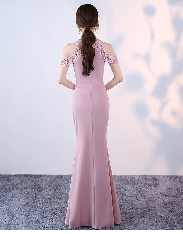 

2019 Summer Split Women Elegant Maxi Long Dress Vestido De Festa Backless Pageant Bead Dress Solid Wedding Party Casual Dress