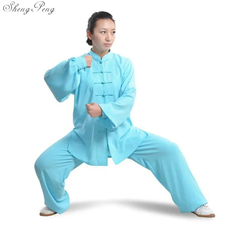 Тай Чи форма костюмы taichi для женщин мужчин ушу Кунг фу Костюм Форма для единоборств упражнения V1537 - Цвет: 9