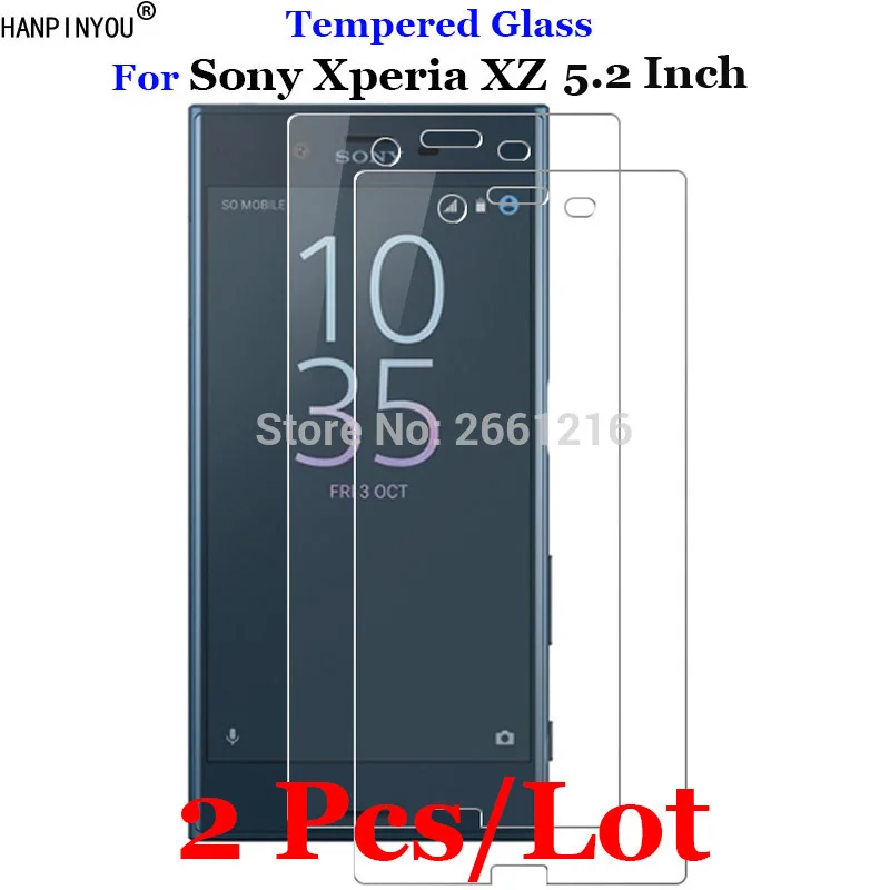 

2 Pcs/Lot For Sony XZ 5.2" Tempered Glass 9H 2.5D Premium Screen Protector Film For Sony Xperia XZ F8331 Dual F8332 5.2 Inch