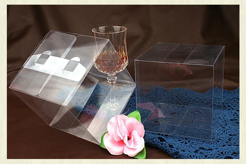 50 шт. 13x13x13 см Подарочная коробка для ювелирных изделий прозрачная пластиковая