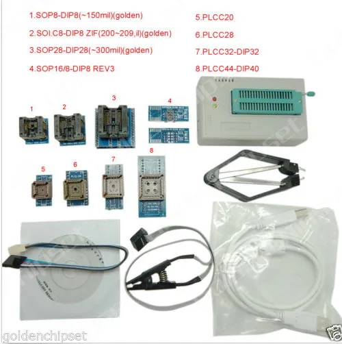 Для SOIC8 SOP8 флэш-чип IC тестовый зажим с SPI кабелем программист биос TL866A/CS