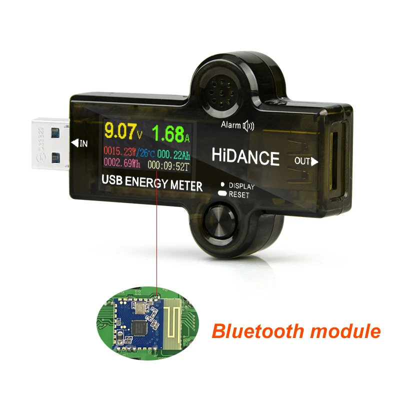 Серебристый USB 3,0 Цвет usb-тестер Bluetooth для автомобиля с помощью приложения на телефоне Вольтметр Амперметр Напряжение измеритель тока, для батареи зарядки измерения сопротивление кабеля - Цвет: Серебристый