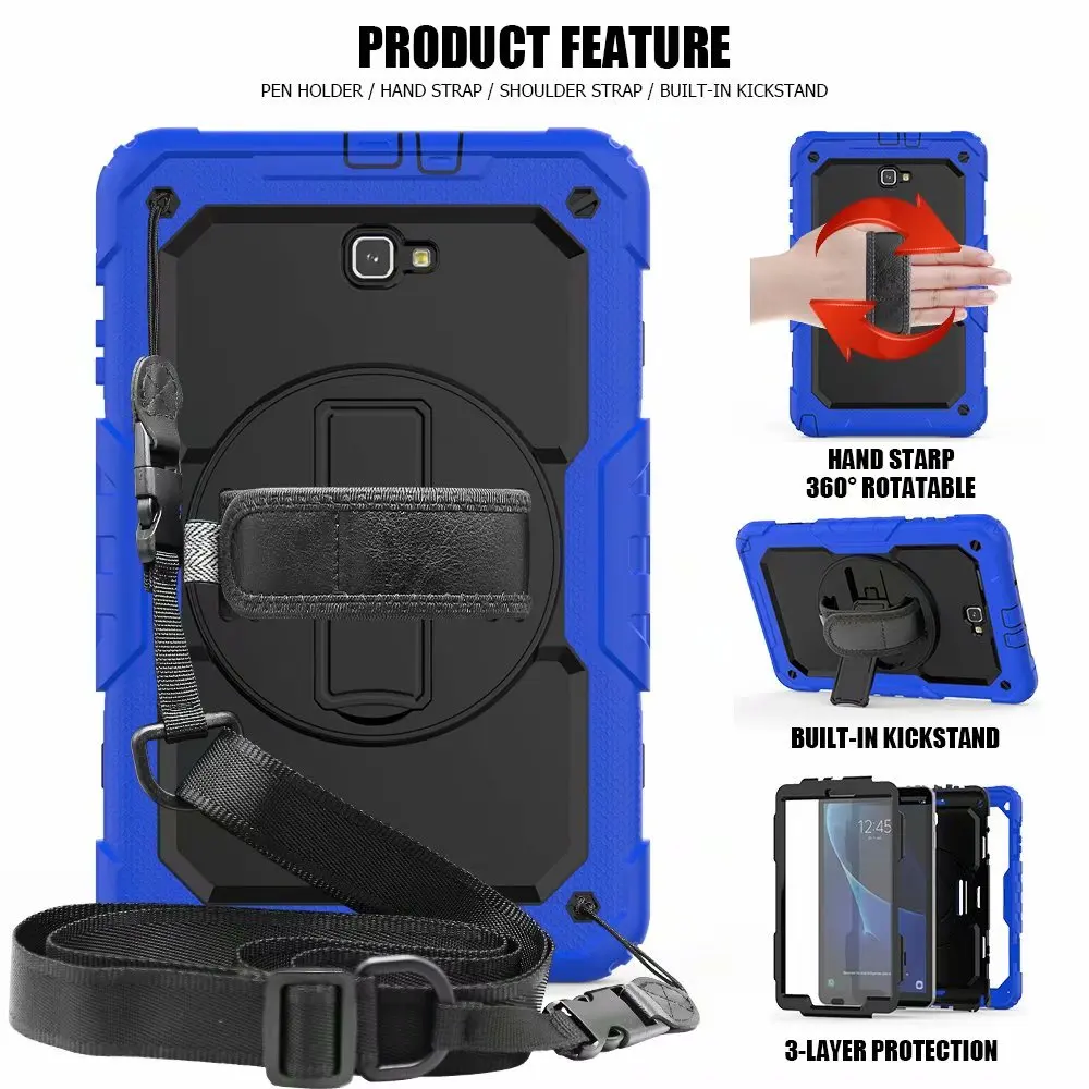 for Samsung Galaxy Tab A 10.1 2016 T580 T585 SM-T580 SM-T585 Case Shockproof Kids Kickstand Silicone Rubber Armor Cover |