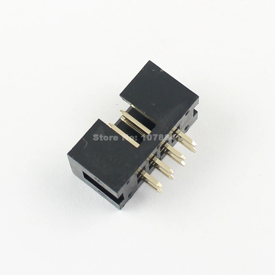 100 шт. 2 54 мм 2x4 Pin 8 прямой мужской окутанный PCB Заголовка коробки разъем IDC|8 pin male|socket