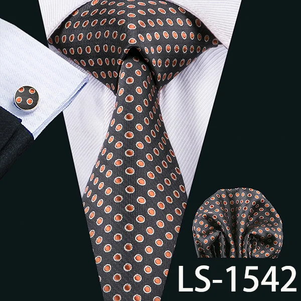 LS-1542 Мужской Галстук Пейсли, шелк, галстук Gravata, галстук, Barry.Wang, Модный комплект галстуков для мужчин, официальные, для свадьбы, вечеринки, деловые, США-1608 - Цвет: LS-1542