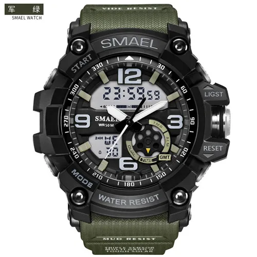 1617 Army green smael часы Для мужчин G Стиль Wateproof s шок спортивные Для мужчин S Часы Топ бренд класса люкс LED цифровые часы военная Униформа армии Наручные часы - Цвет: 1617 Army green