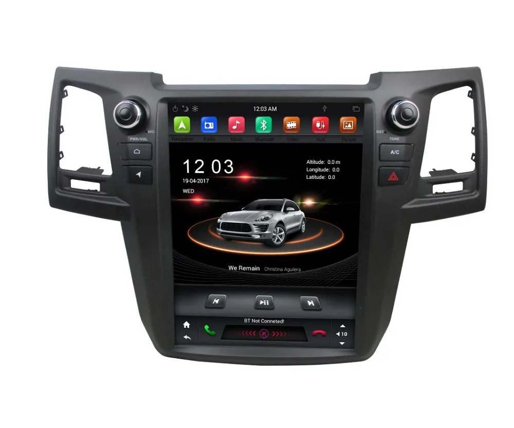 

Автомобильный DVD-плеер, IPS 6 ядер, PX6, Android 9,0, стиль Тесла, 12,1 дюйма, для Toyota Fortuner 2005-2015, Bluetooth 5,0, Wi-Fi, GPS, стерео радио