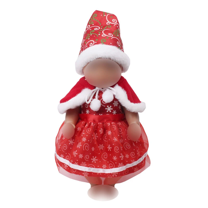

43 cm baby dolls Clothes new born cute Christmas suit red dress fit American 18 inch Girls doll zf18