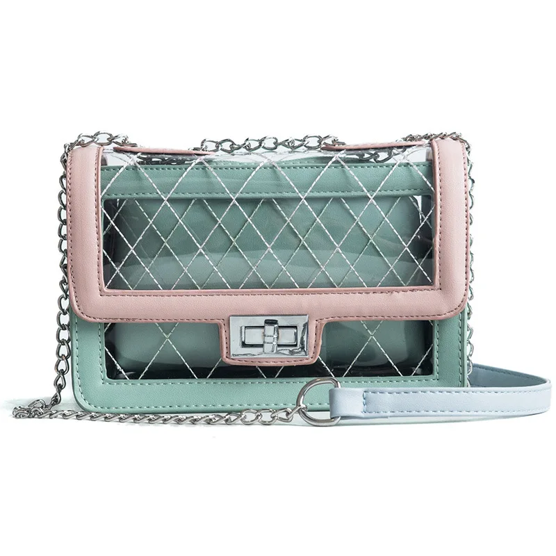 NBSAMENG Дизайн Для женщин вечерние Crossbody сумка прозрачная ПВХ Желе маленькая леди