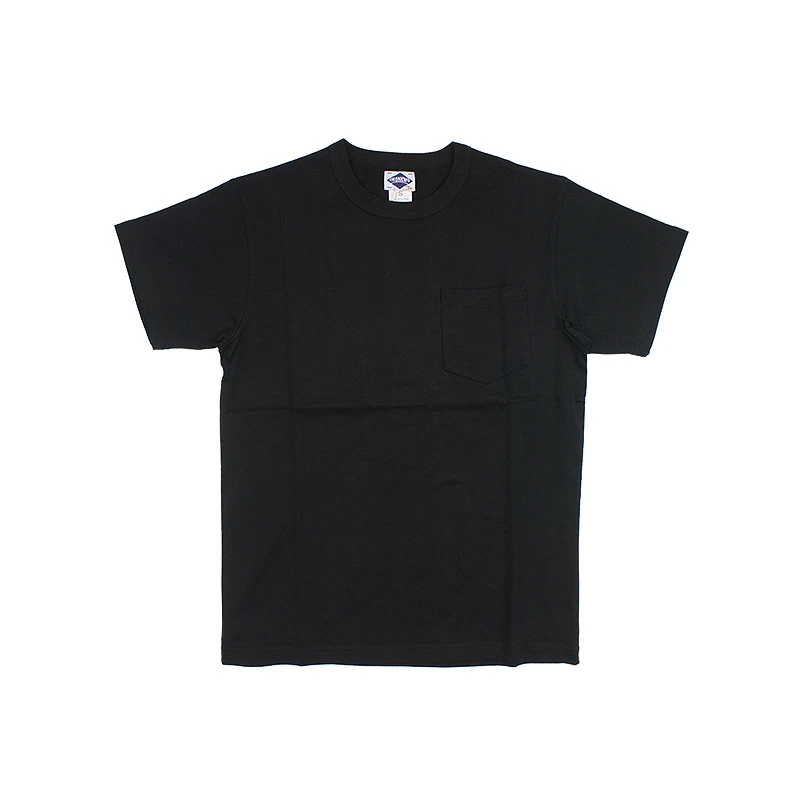 black white pocket Летняя хлопковая облегающая Однотонная футболка с карманом, Мужская Уличная простая белая футболка с коротким рукавом, цельная одежда - Цвет: black white pocket