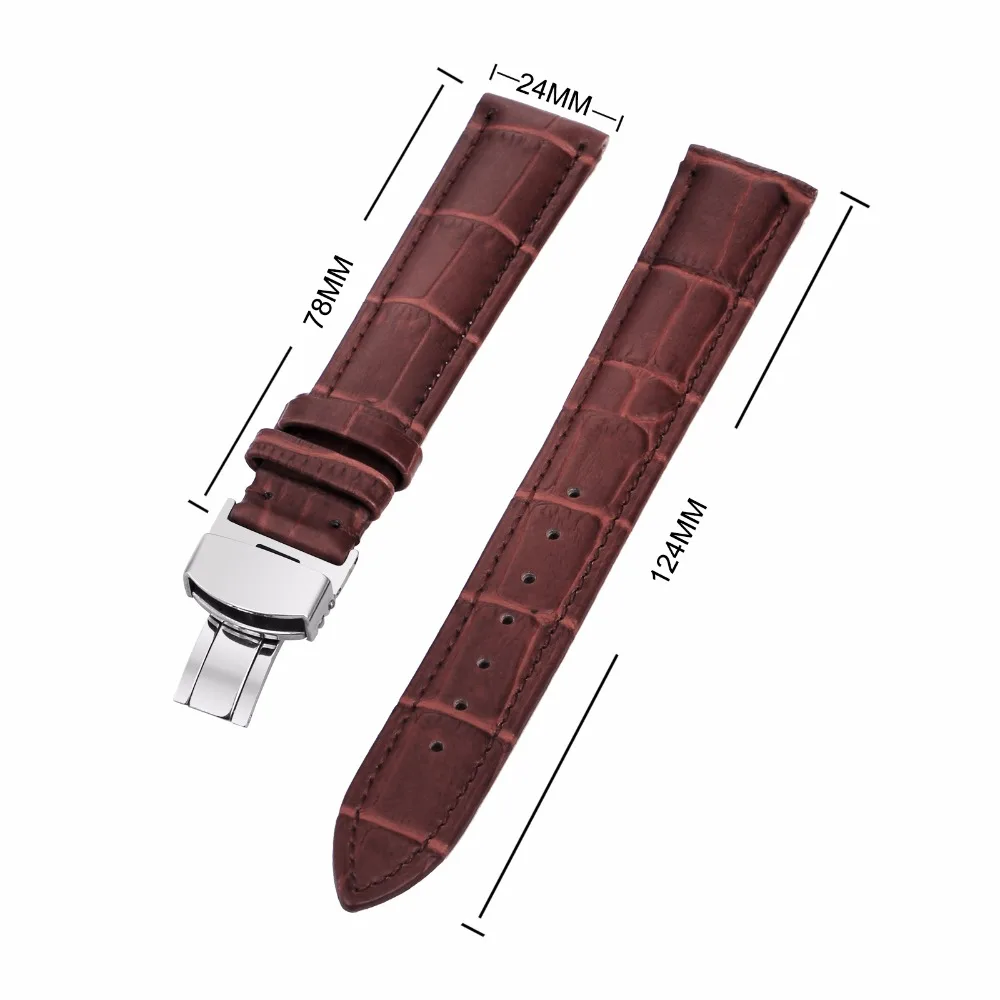 Роскошный коричневый Пояса из натуральной кожи бабочка раскладывающаяся