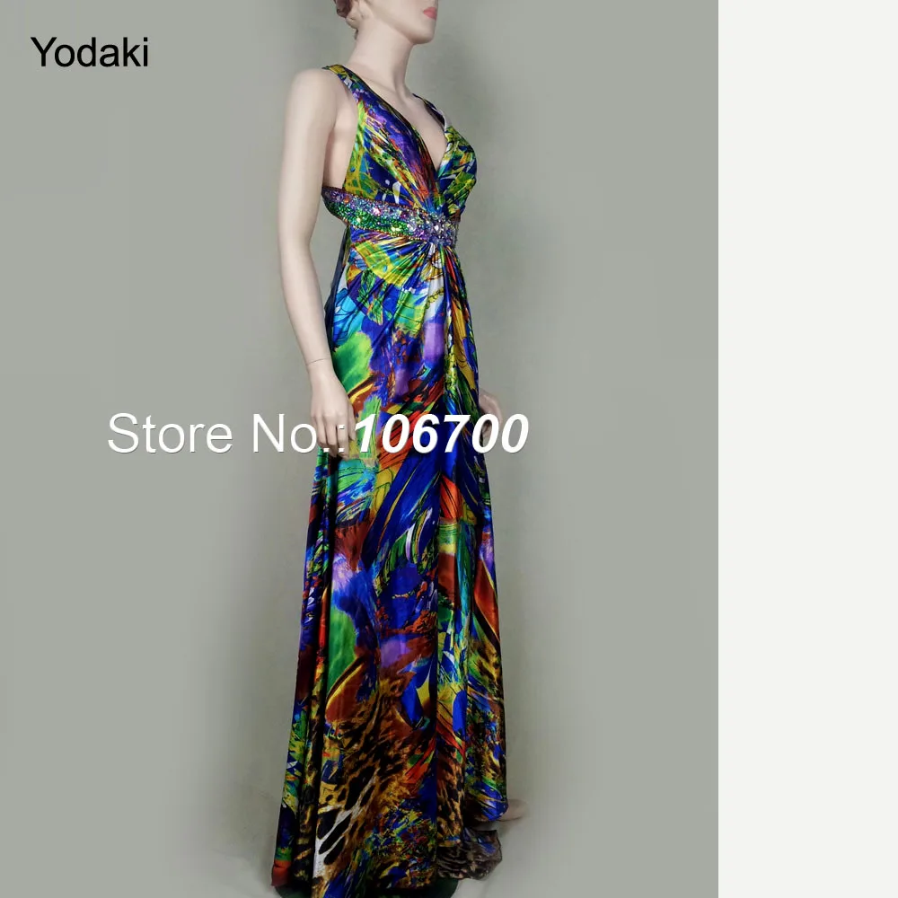 Платье для девочек vestidos de fiesta гламура с печатью на ткани со складками лифе ручное