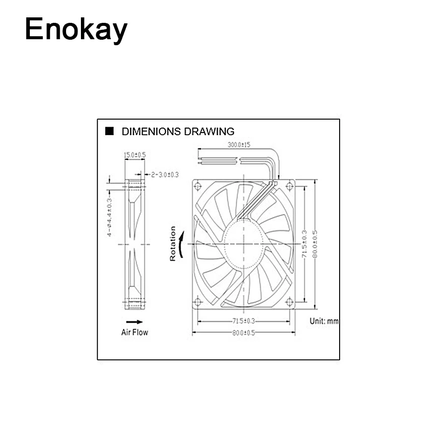1 шт. Новое поступление настоящий контроллер вентилятора компьютера Enokay 8015s 80 мм