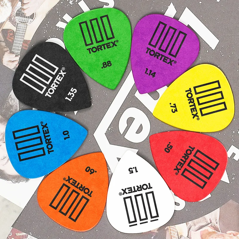 1PC Tortex TIII Plectrum Mediator Dunlop Guitar Picks Bass Acoustic Electric Accessories Classic Guitar Picks 0.5mm-1.50mm Picks
