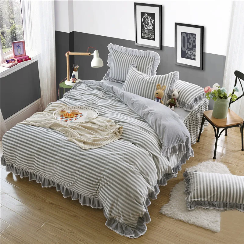 Флисовая ткань зимний набор пододеяльников для пуховых одеял Королевский размер