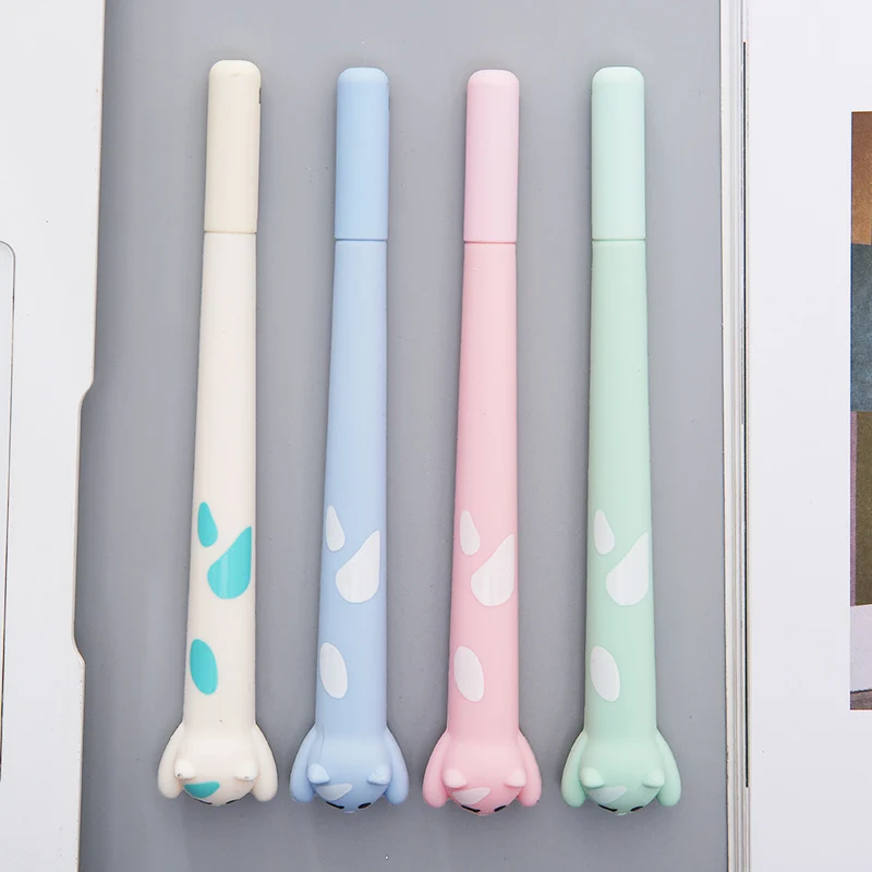1 шт. милые кавайные ручки с кошкой гелевые нейтральные яркие цвета для детей