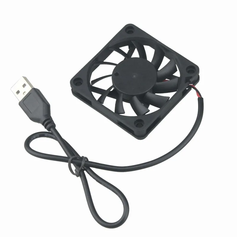 Gdstime 2 шт. DC 5V USB 60x60x10 мм Бесщеточный вентилятор охлаждения 60 x 10 чехол для