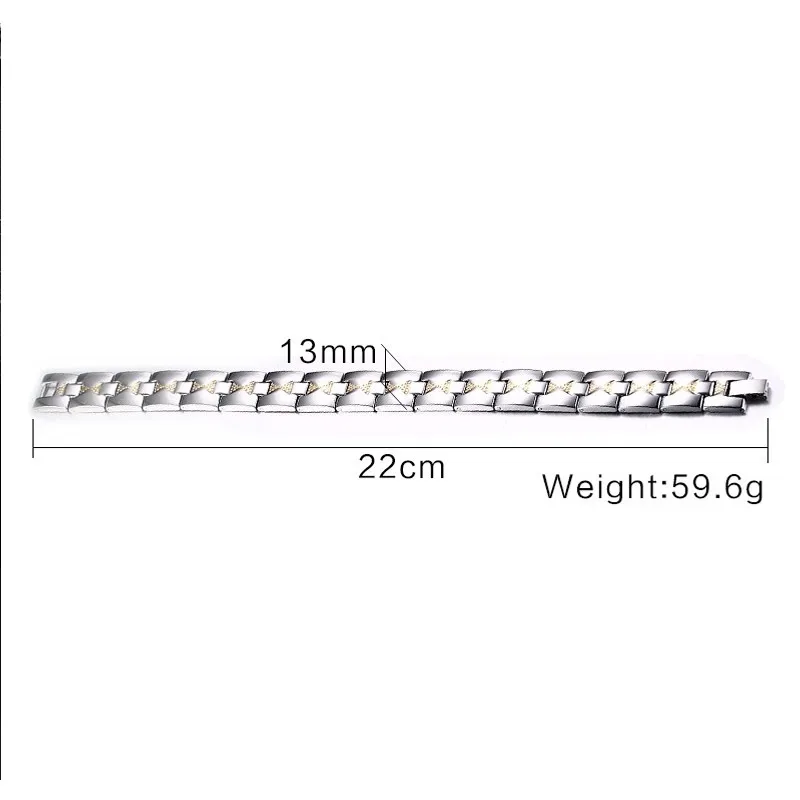 Vnox Здоровье и гигиена магниты Для мужчин браслет регулируемый Длина Нержавеющая