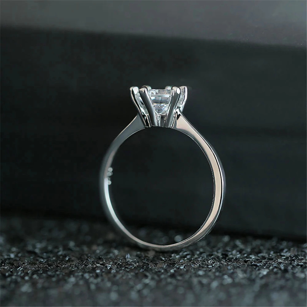 Ladies luxury classic single zircon ring exquisite workmanship gorgeous embellishment charming fashion engagement preferred | Украшения и