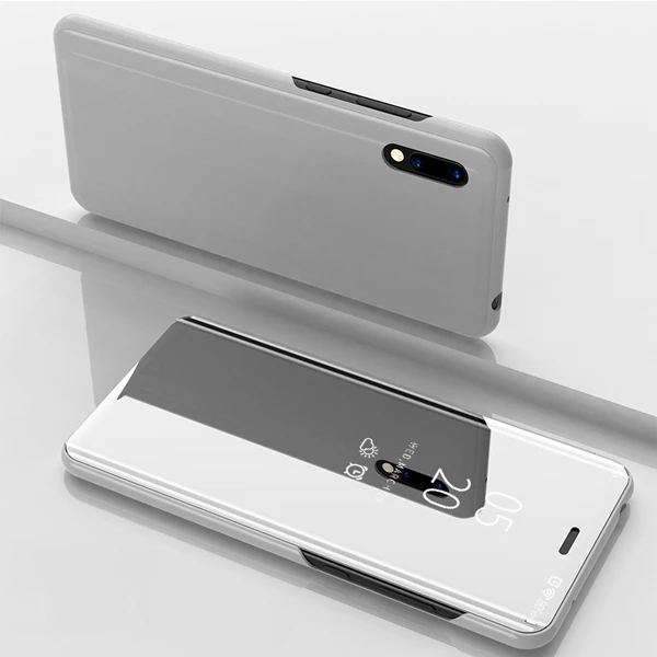 Умный зеркальный флип-чехол для huawei mate 30 20 10 9 Pro Lite 20X P30 P20 Pro Lite P10 Plus Lite P Smart Z Plus чехол - Цвет: Silver