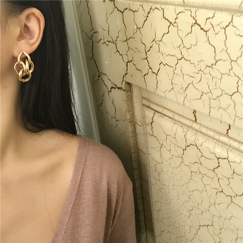 Вечные серьги капельки в стиле панк с чудесным вырезом и цветами милый подарок