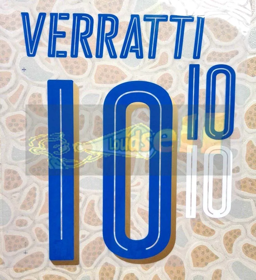 Многоцветный Италия Дом CHIELLINI DE ROSSI Пирло Балотелли ВЕРРАТТИ INSIGNE BERBARDESCHI nameset футбольная нашивка футбольный значок - Цвет: Многоцветный