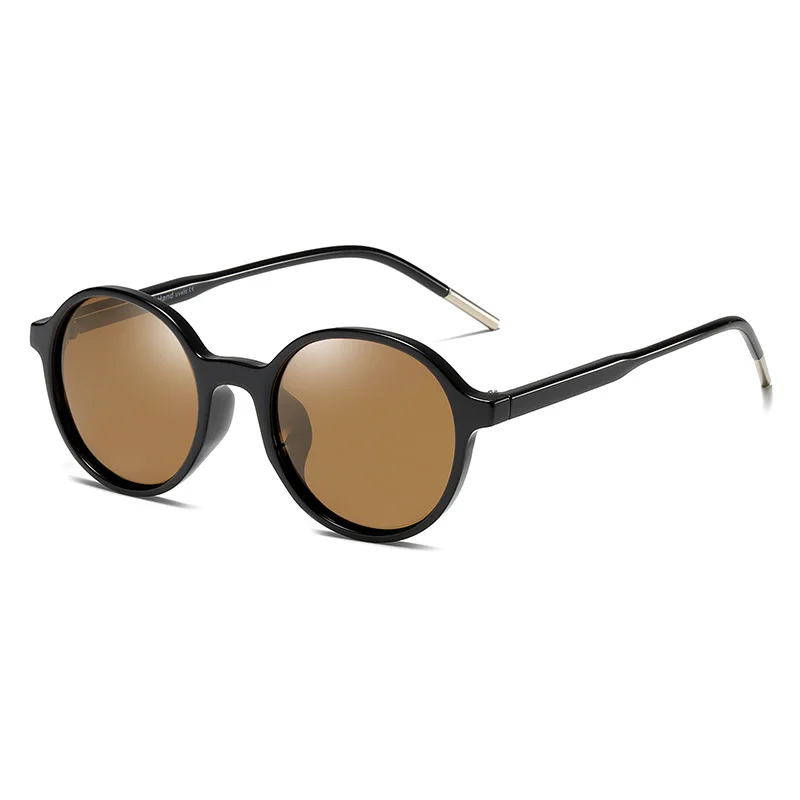 C1 Black Brown Pro Acme поляризованных солнцезащитных очков Для женщин круглые солнцезащитные очки в стиле ретро поляризованные туристические солнцезащитные очки gafas de sol mujer UV400 PB1228 - Цвет линз: C1 Black Brown