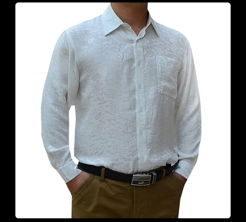 5 цветов, натуральный шелк, мужская рубашка, драконий жаккард, chemise homm camiseta masculina camisa masculina LT380