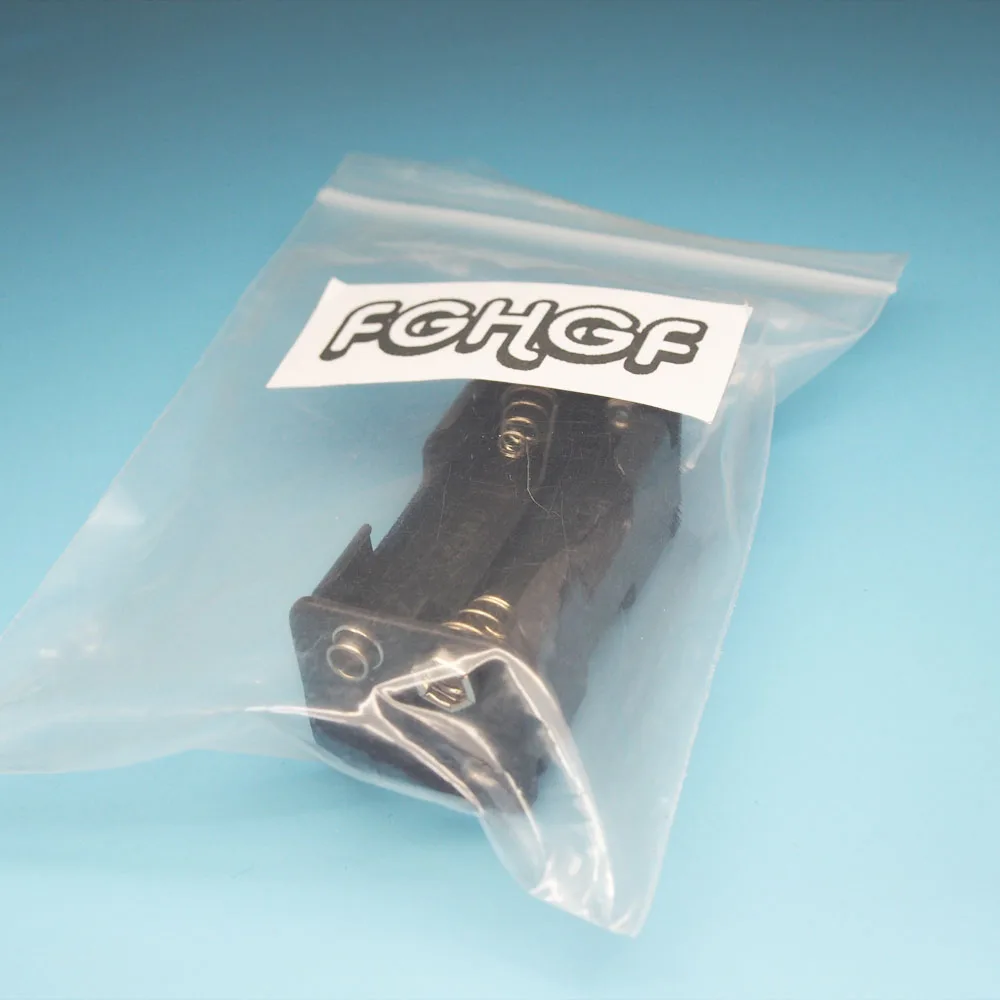 50pcs/lot AA Battery Holder Storage Box Case WIth Buckle Terminal 4xAA battery box |