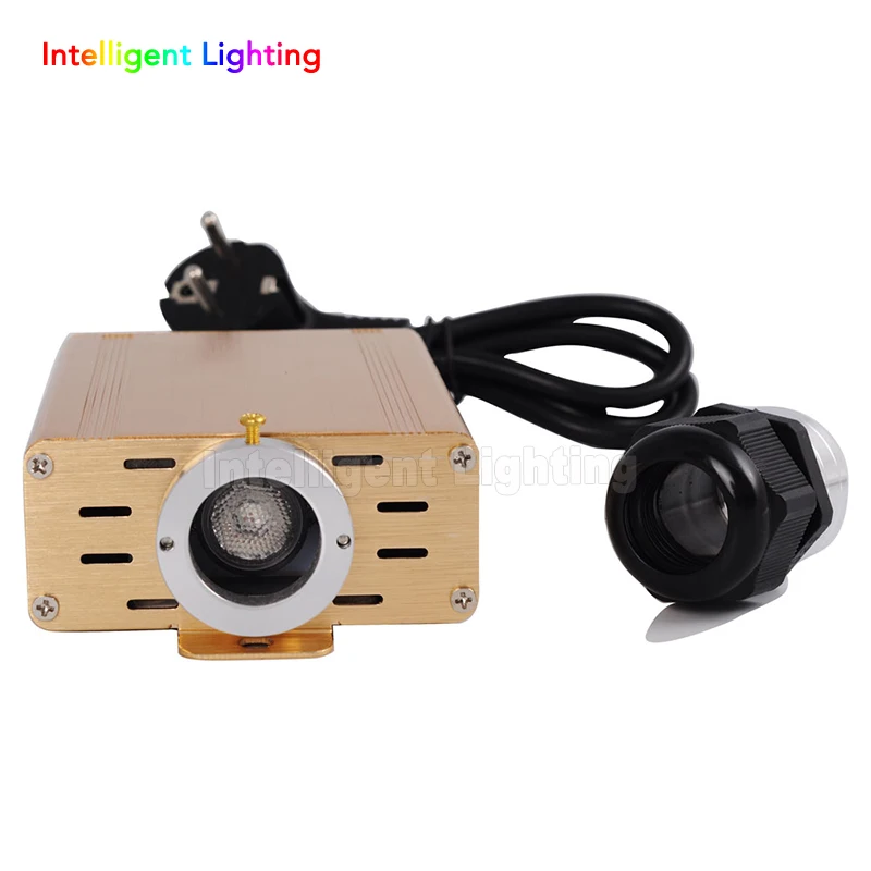 RGB 16W LED волоконно-оптический двигатель драйвер Золотой корпус с 20key RF пульт