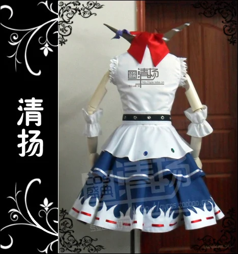 Костюм для косплея Touhou Project Ibuki Suika с аксессуаром волос 11 |