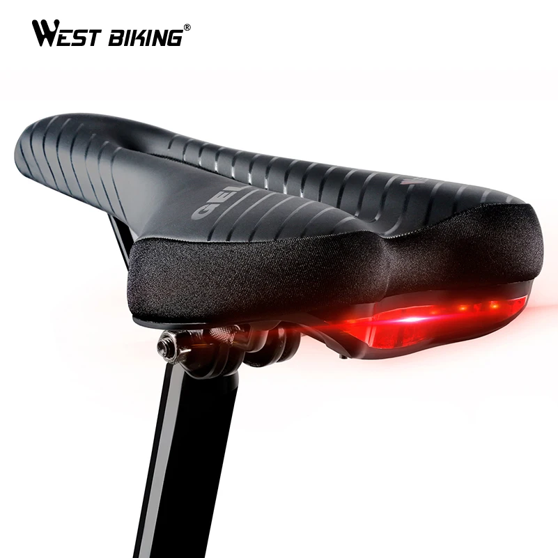 Велосипедная Подушка WEST BIKING искусственная кожа Высокоэластичный гель дышащий с