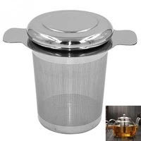 tea infuser stainless steel with lid as drip tray tea strainer yh 460103