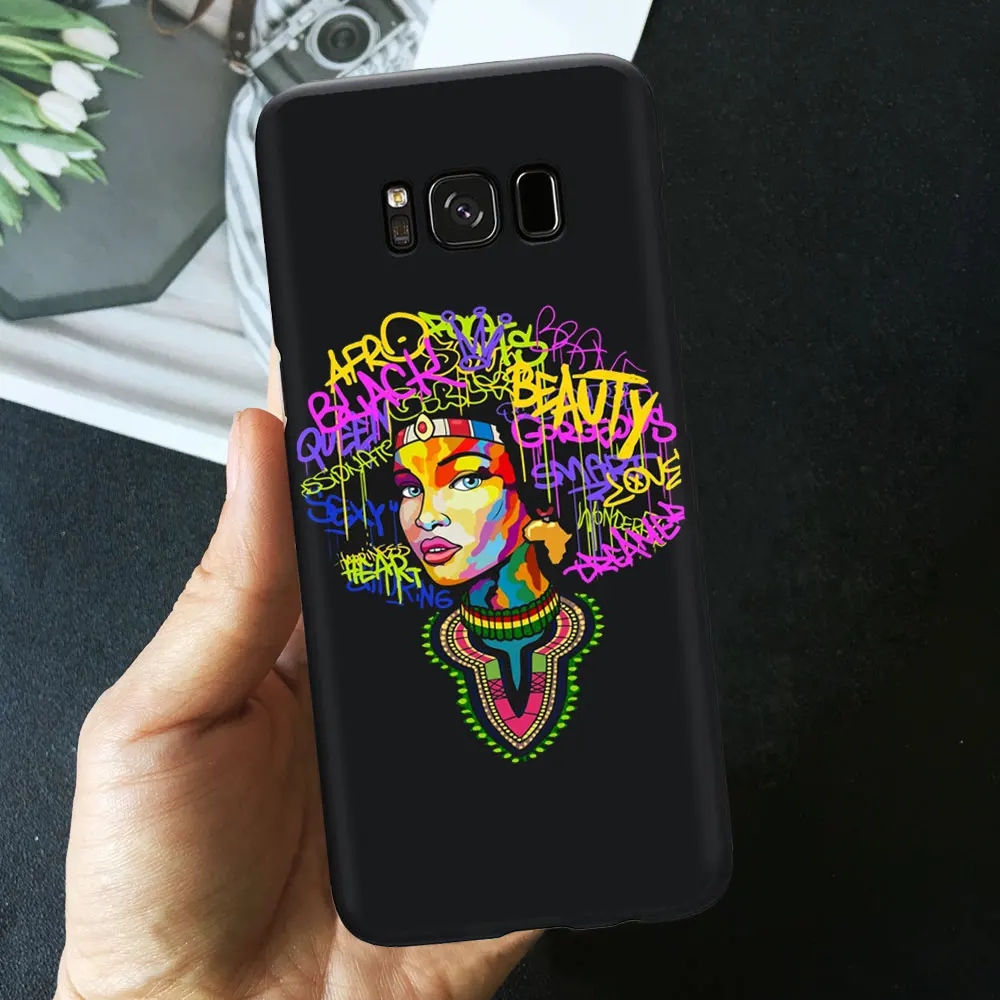 Чехол для телефона Melanin Poppin queen для samsung S10 S9 S8 Plus S7 S7 Edge S10 E Afro Black Girl Magic rock Мягкий силиконовый чехол из ТПУ