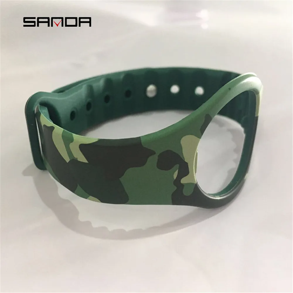 SANDA запасные Ремешки для наручных часов ремень для SD01 SD02 IOS умные часы с Bluetooth на андроиде браслет - Цвет ремешка: Army Green