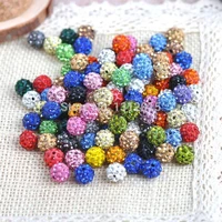 6mm 33 colors diy clay paved crystal disco rhinestone ball shape beads for diy bracelet jewelry making 100pcslot s0006